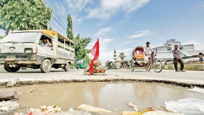 Rains ruin roads in capital